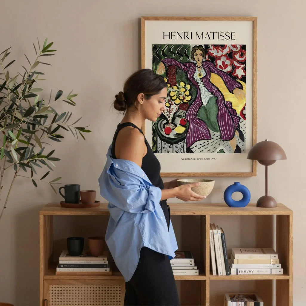 Henri Matisse Poster – Vrouw in een paarse jas