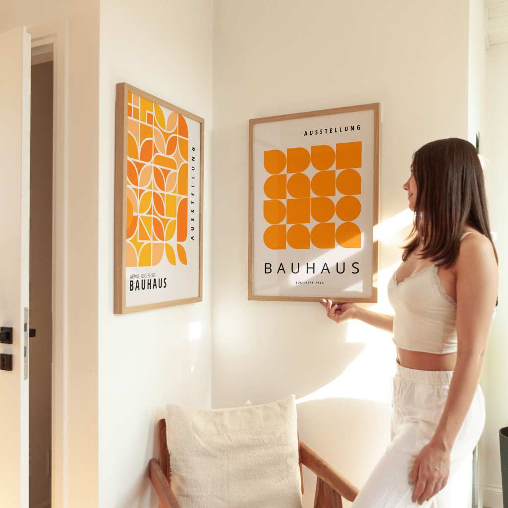 Bauhaus Oranje – Set van 2 posters