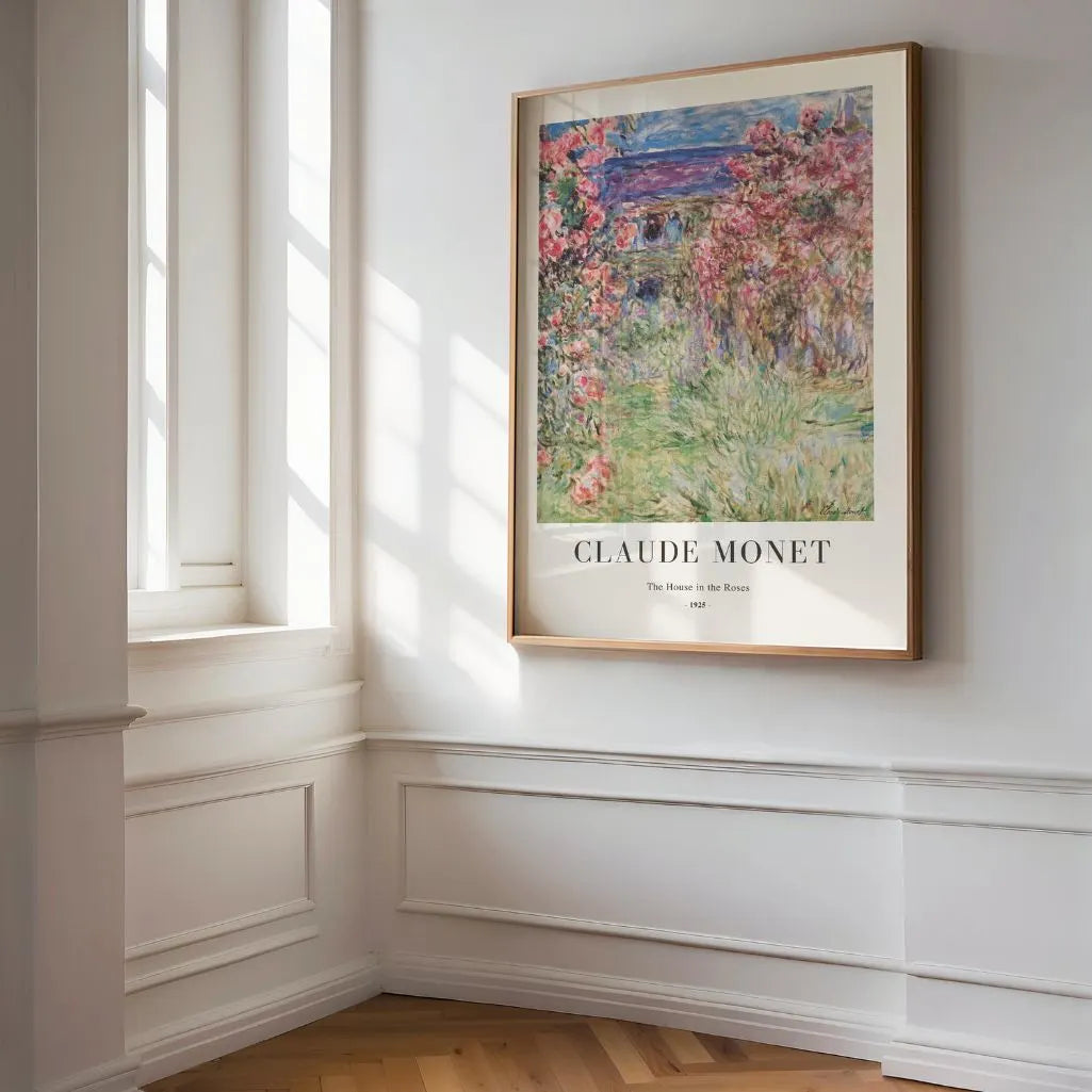 Claude Monet – Het huis tussen de rozen Poster