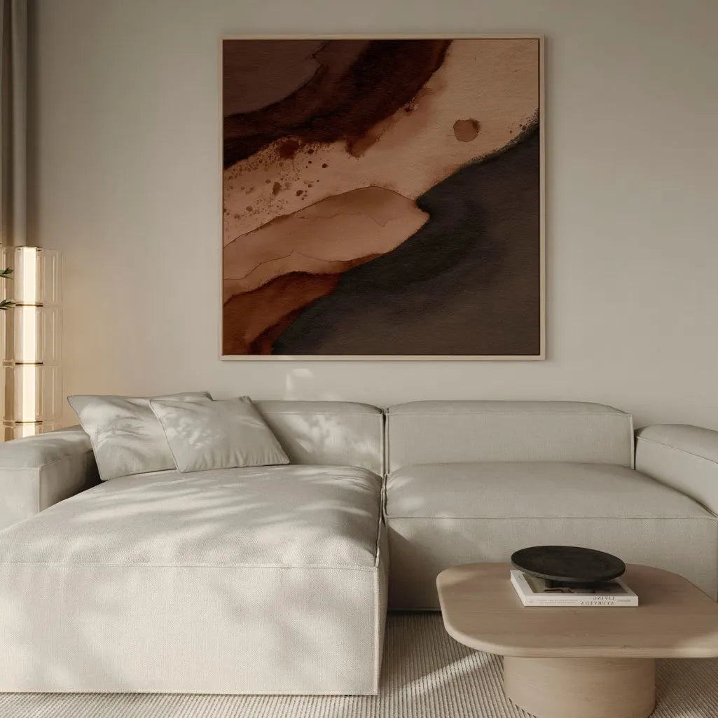 Ingelijst canvas – Koffielandschap