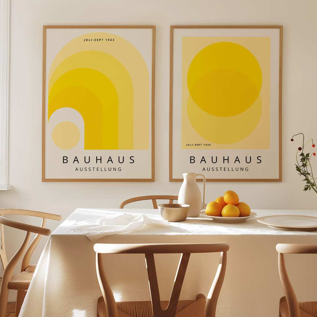 Bauhaus Geel Straling – Set van 2 posters