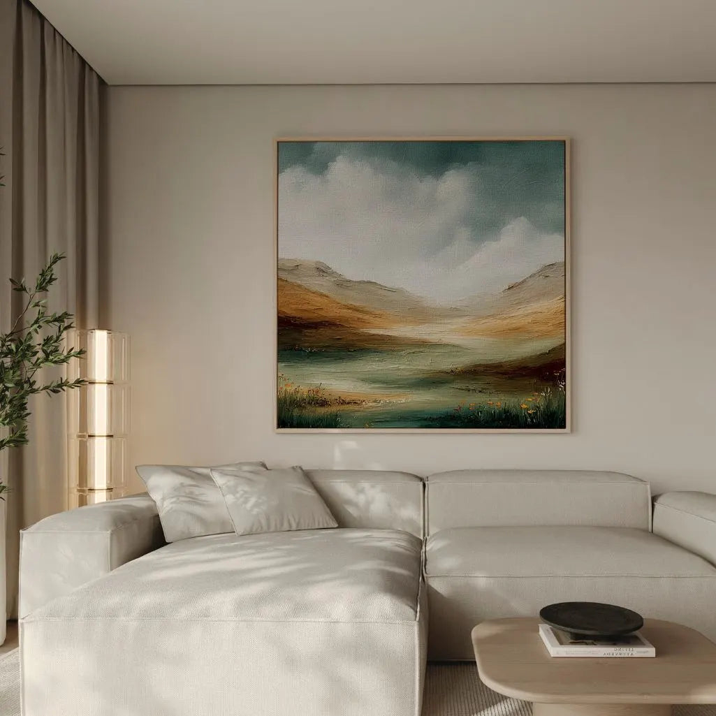 Ingelijst canvas – Groene vallei
