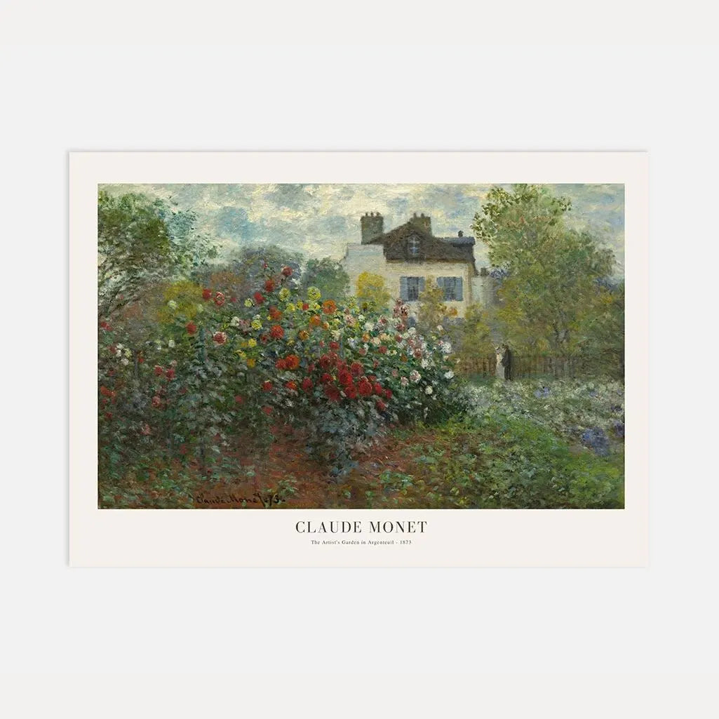 Claude Monet Poster – De tuin van de kunstenaar in Argenteuil