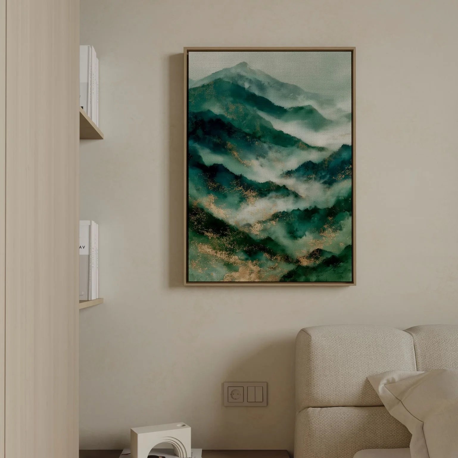Ingelijst canvas Nevelige horizon