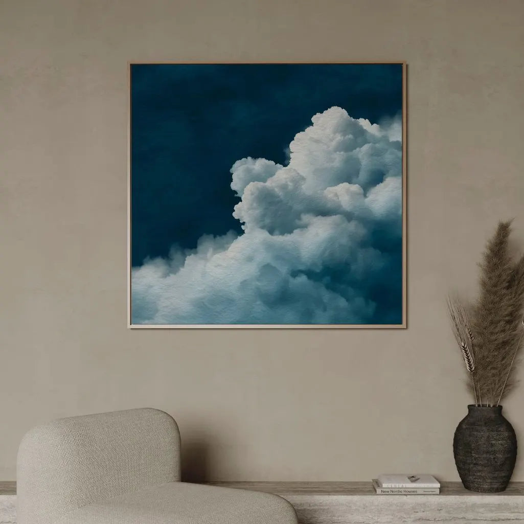 Ingelijst canvas – Witte wolken