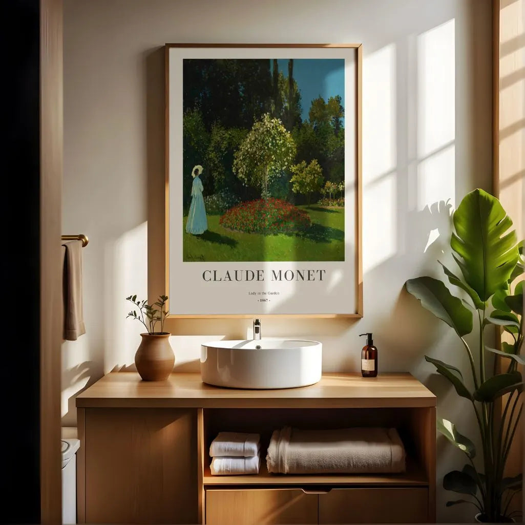 Claude Monet – Dame in de tuin Poster