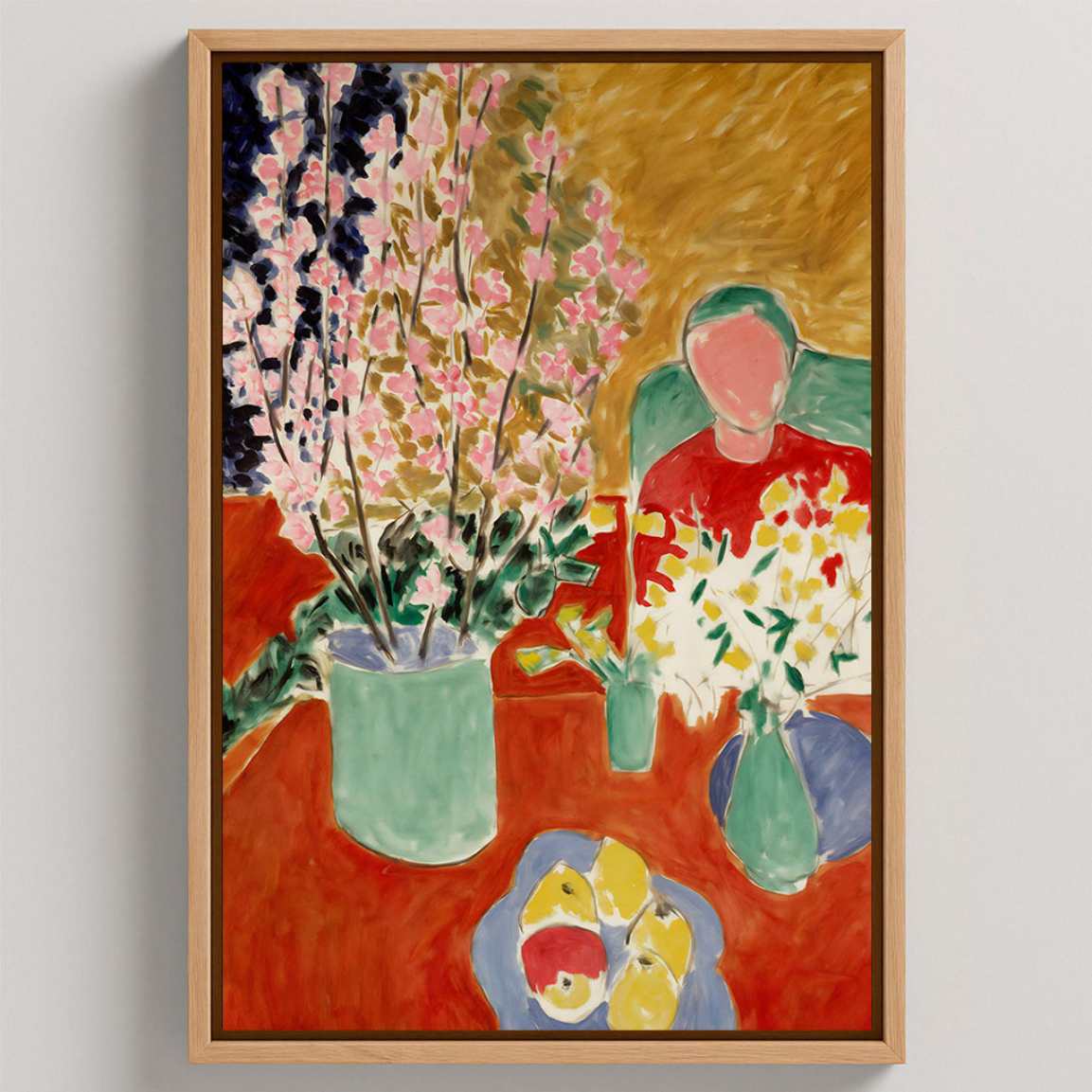 Framed Canvas Print Plum Blossoms