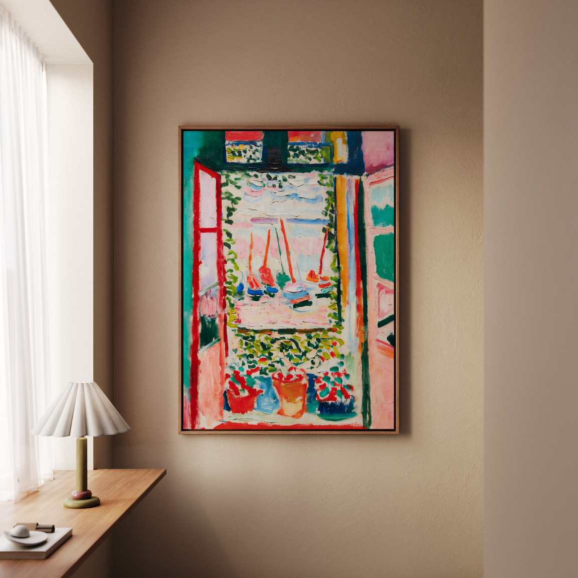 Ingelijst canvas – Het Open Raam