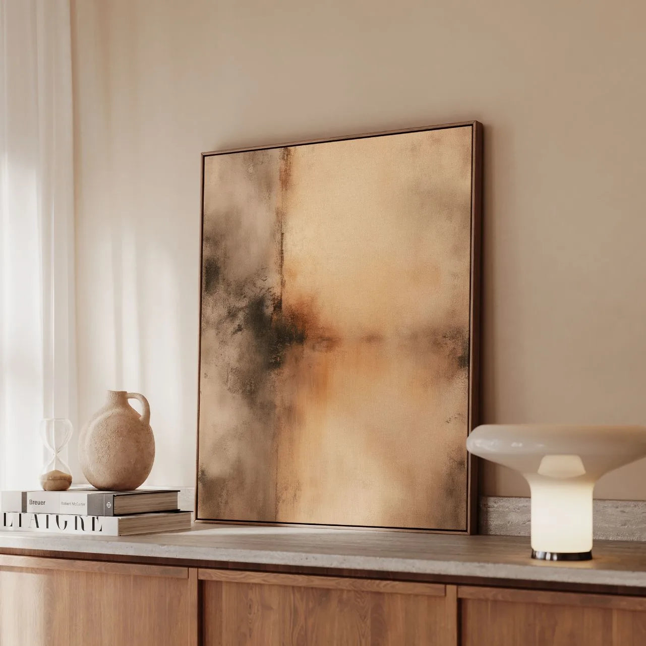 Ingelijst canvas – Warmte van stilte