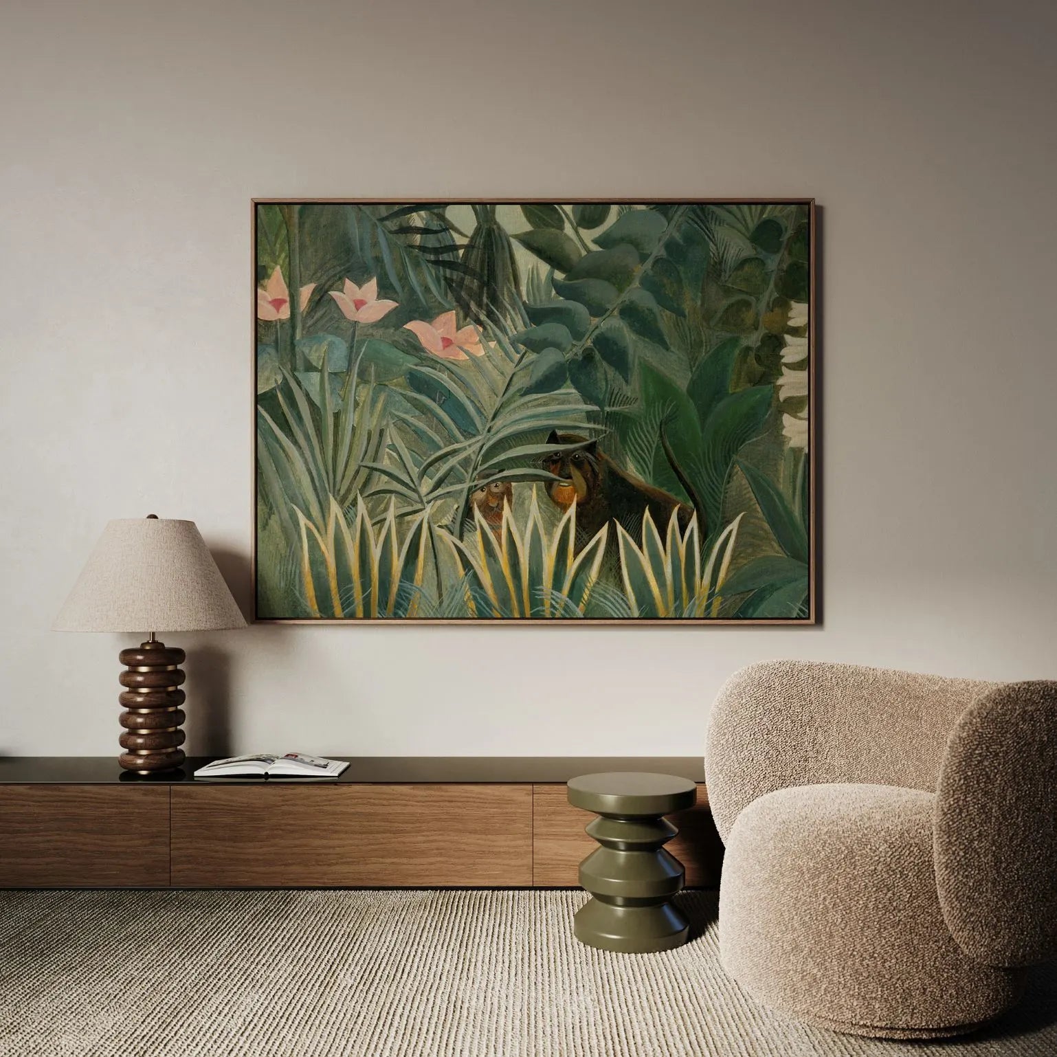 Ingelijst canvas – Equatoriale jungle horizontaal