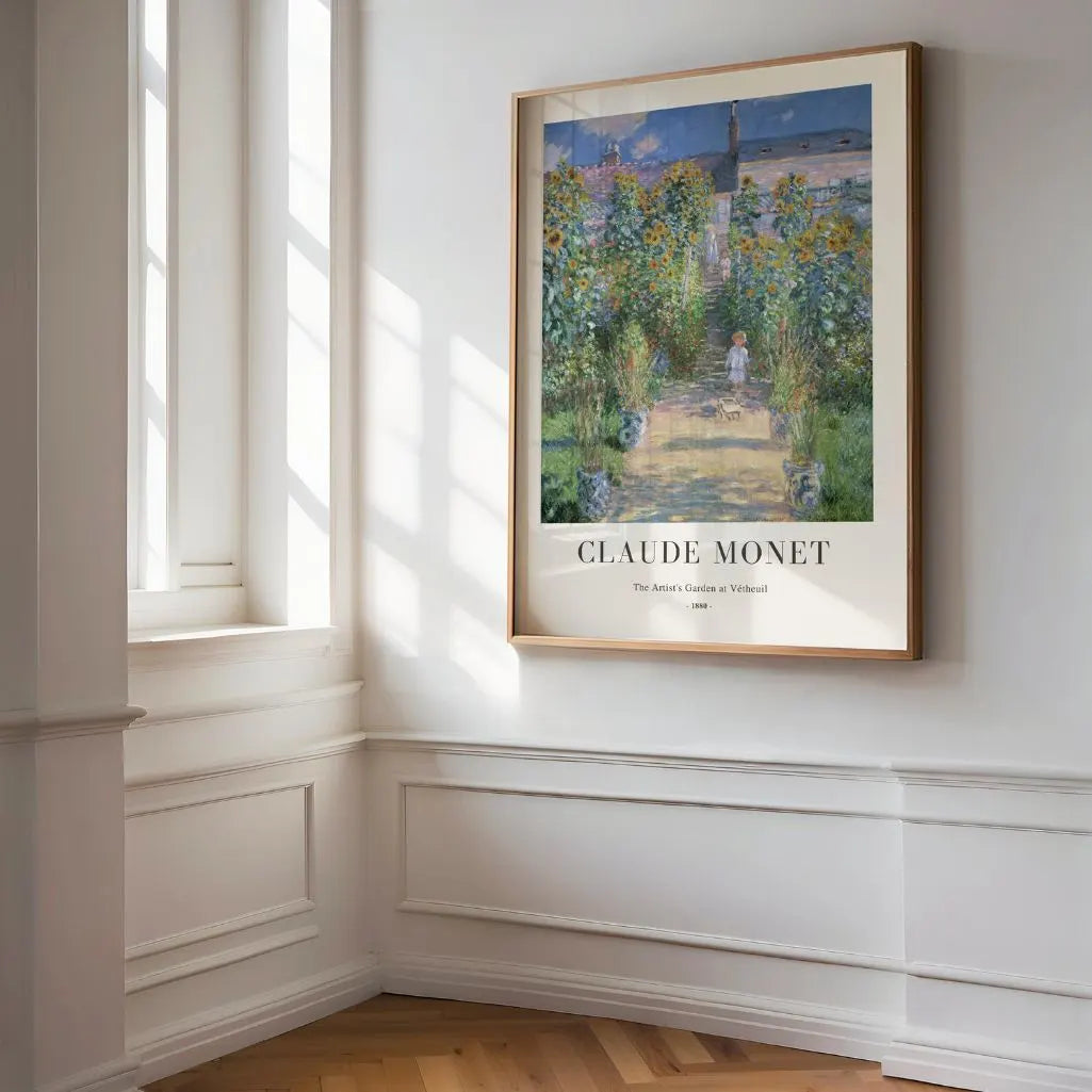 Claude Monet – De tuin van de kunstenaar in Vétheuil Poster