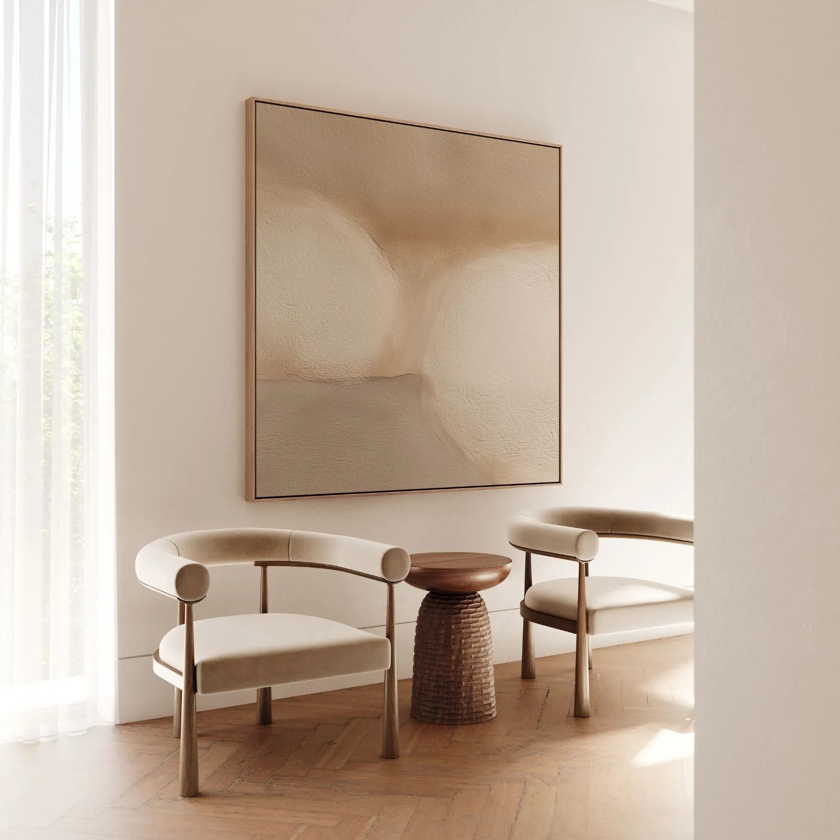 Ingelijst canvas – Warme textuur
