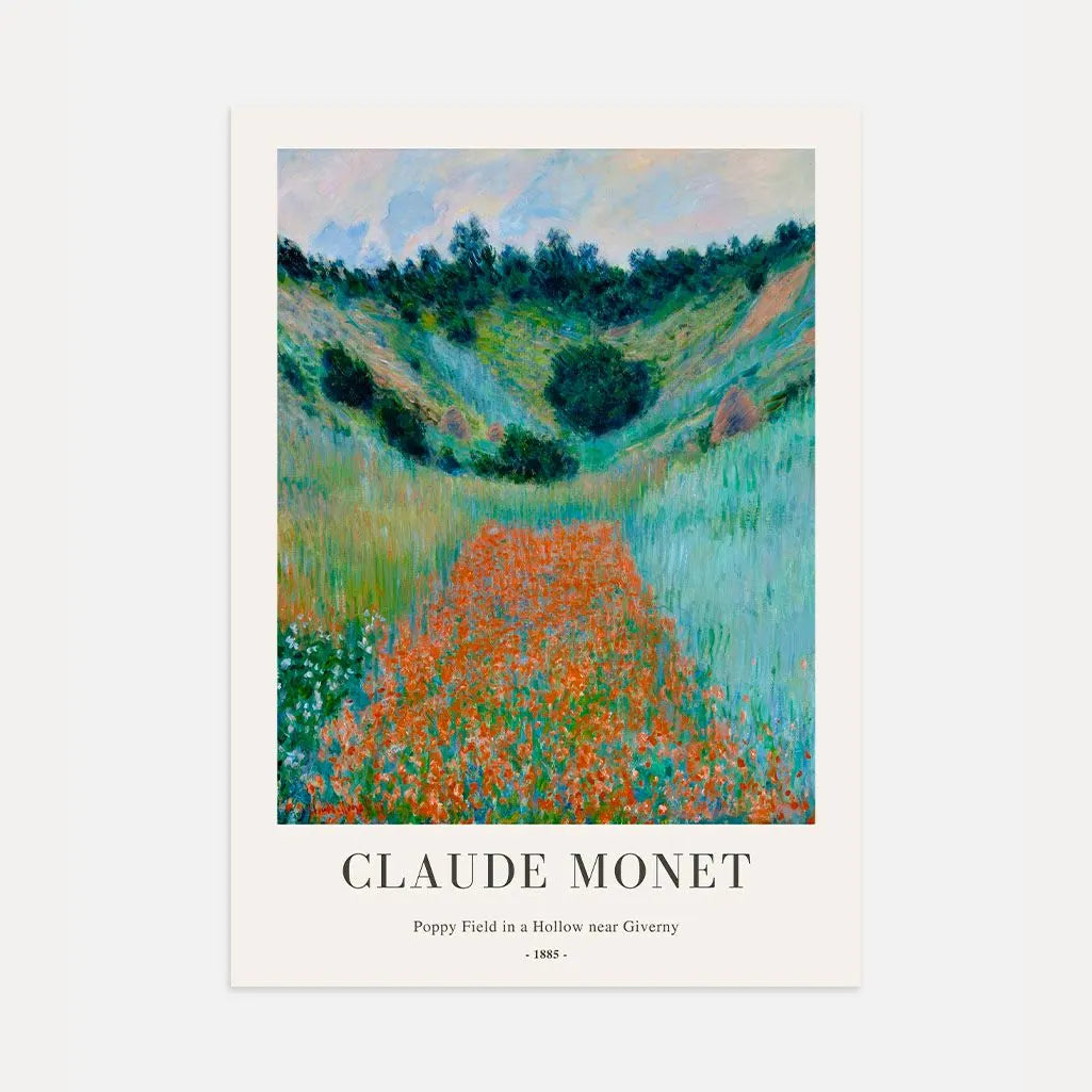 Claude Monet – Klaprozenveld bij Giverny Poster