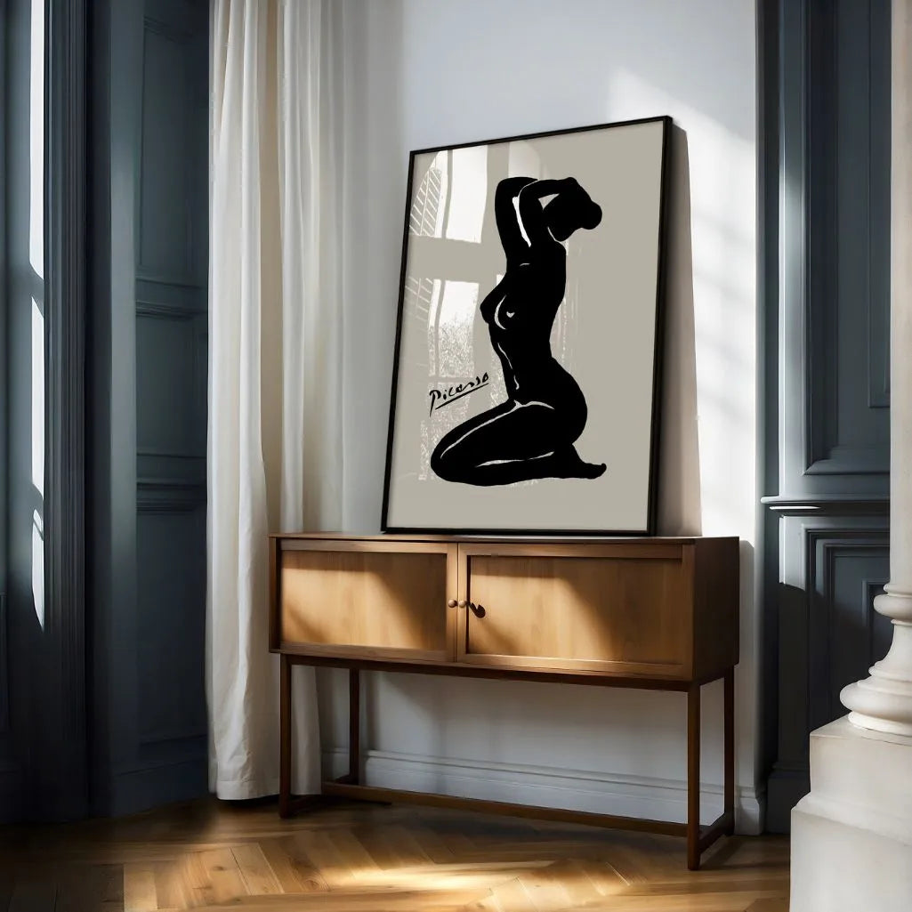 Picasso-Inspired Female Silhouette Poster