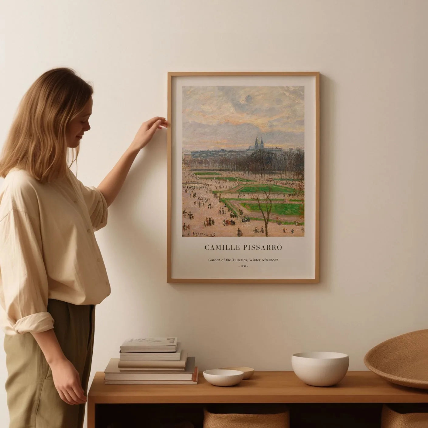 Camille Pissarro – Jardin des Tuileries, wintermiddag Poster