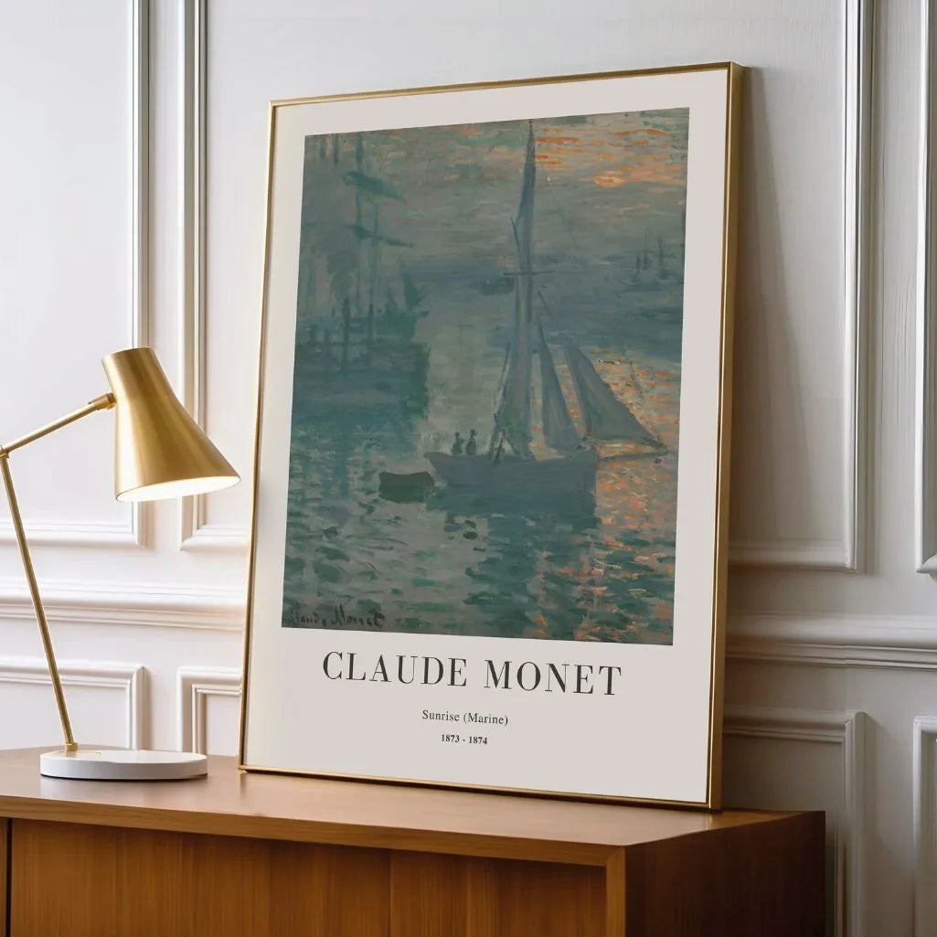 Claude Monet – Zonsopgang (Marine) Poster