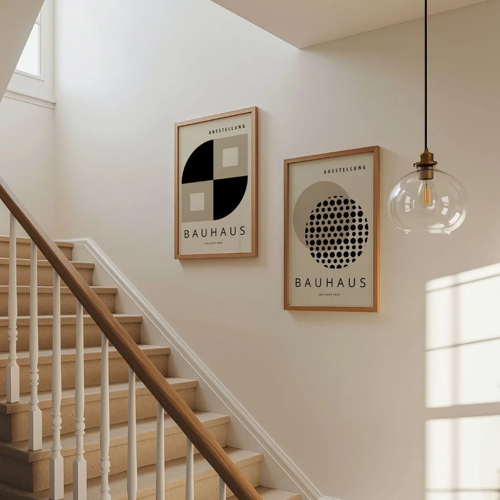 Bauhaus Zwart Beige – Set van 2 posters