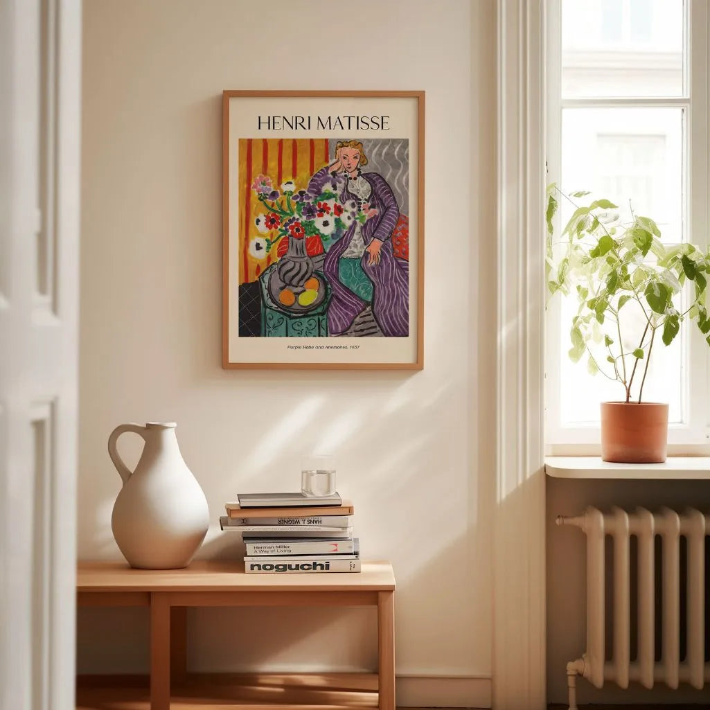 Henri Matisse Poster – Paarse kamerjas en anemonen