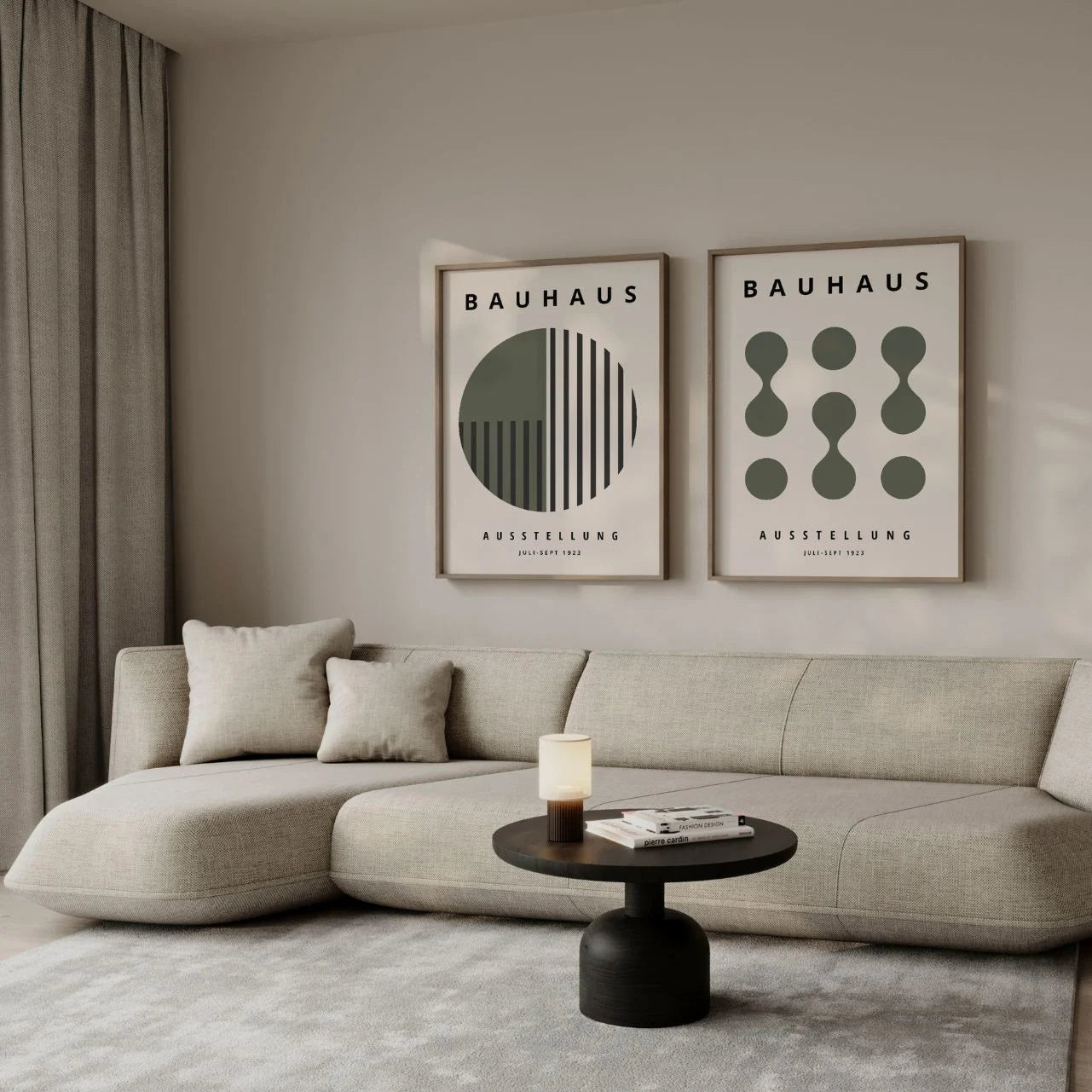 Bauhaus Olijfgroen – Set van 2 posters