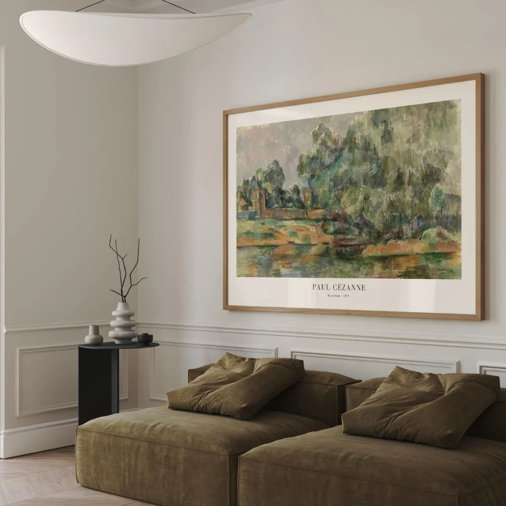 Paul Cézanne – Rivieroeverlandschap Poster