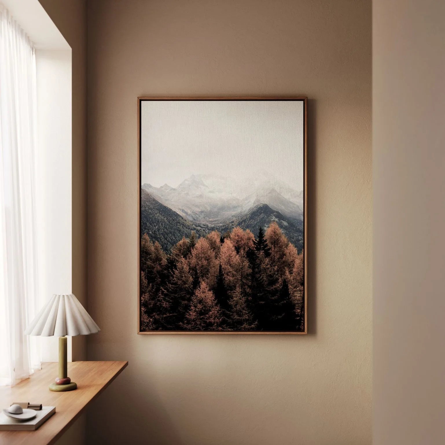 Ingelijst canvas - Herfstadem in de bergen