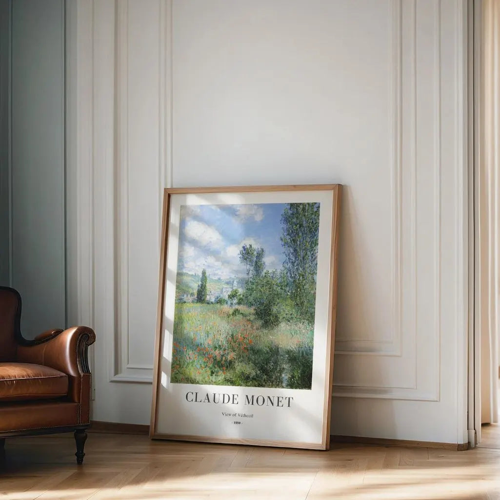 Claude Monet – Uitzicht op Vétheuil Poster