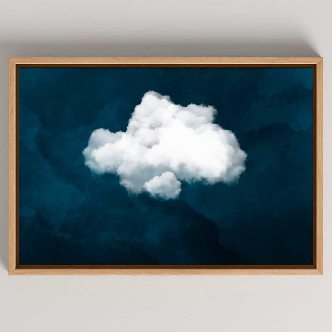 Ingelijst canvas - Witte wolk