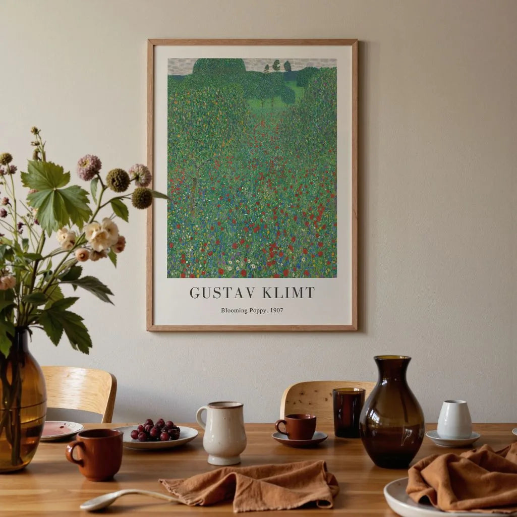 Gustav Klimt Poster – Bloeiende klaproos