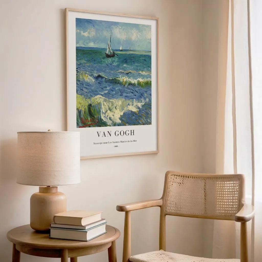 Vincent van Gogh – Zeegezicht bij Les Saintes-Maries-de-la-Mer Poster