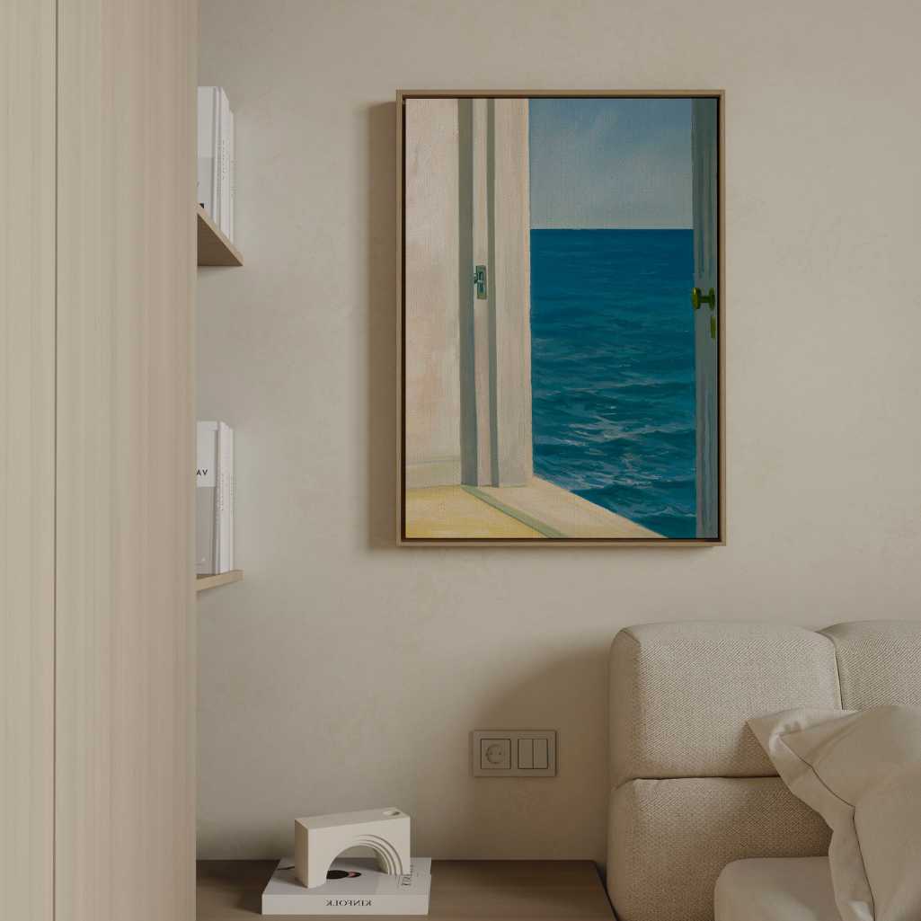 Ingelijst canvas – Kamers aan zee