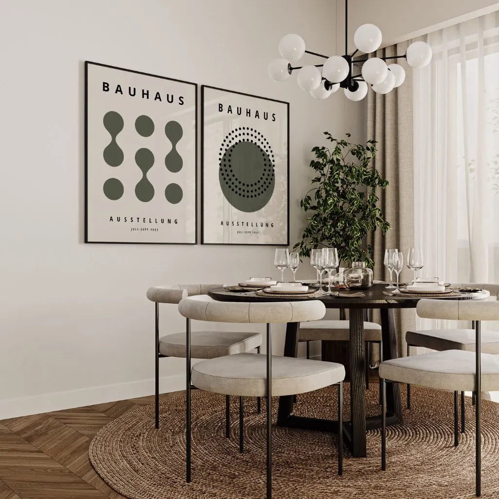 Bauhaus Olijfvormen – Set Van 2 Posters