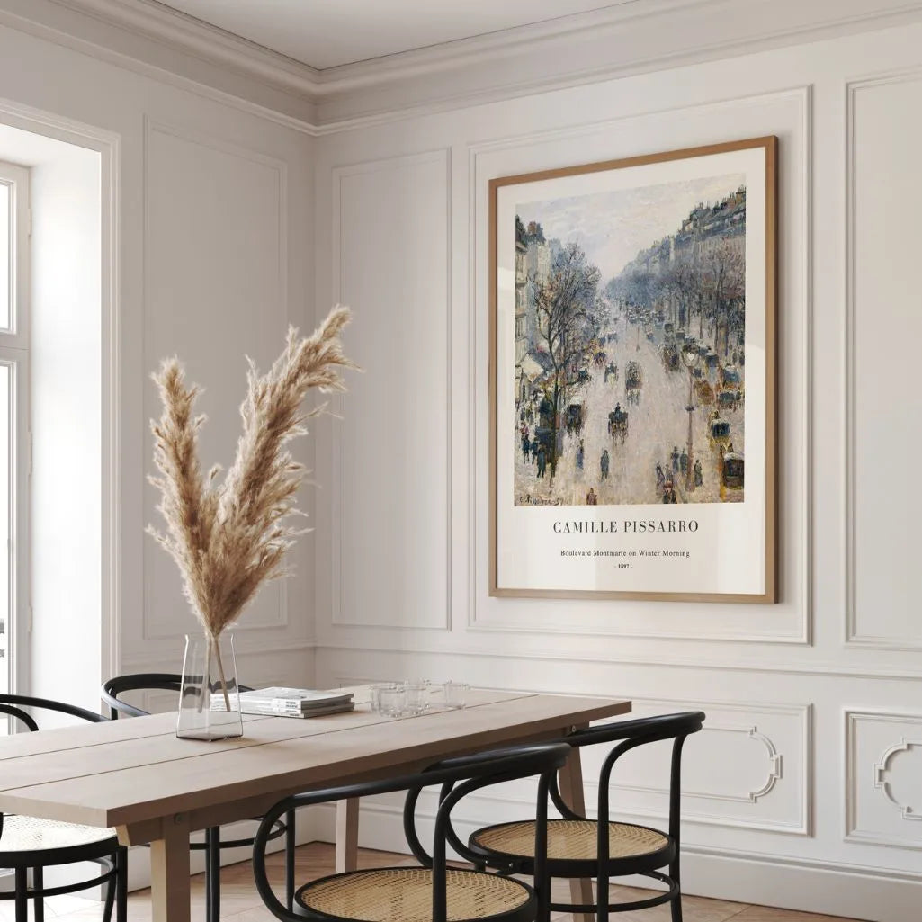 Camille Pissarro – Boulevard Montmartre, winterochtend Poster