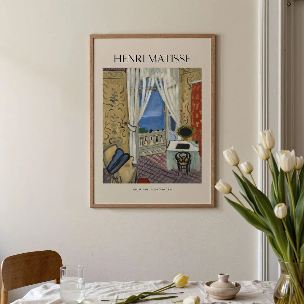 Henri Matisse – Interieur met vioolkoffer Poster