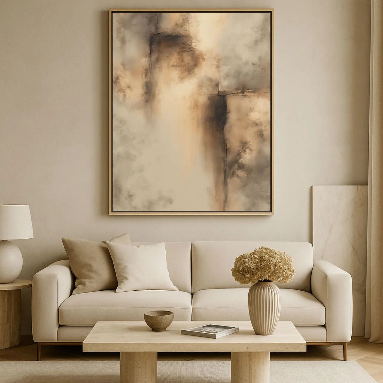 Ingelijst canvas – Gouden spoor