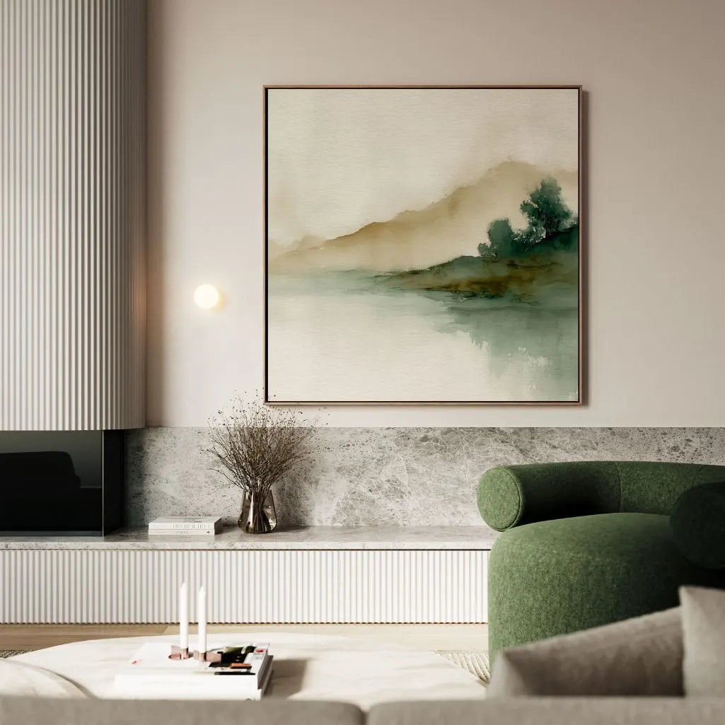 Ingelijst canvas – Mistige ochtend