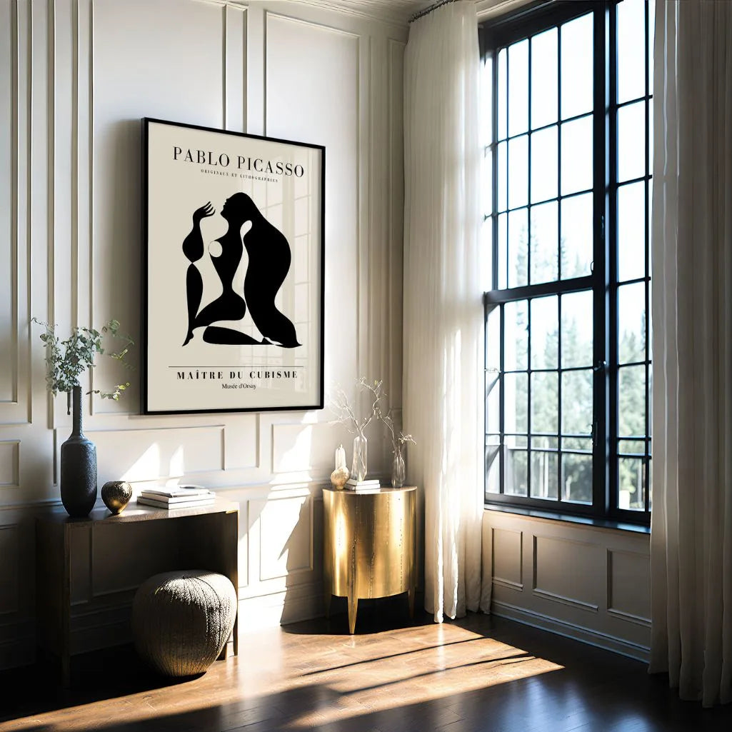 Door Pablo Picasso geïnspireerde poster – Zwarte vorm