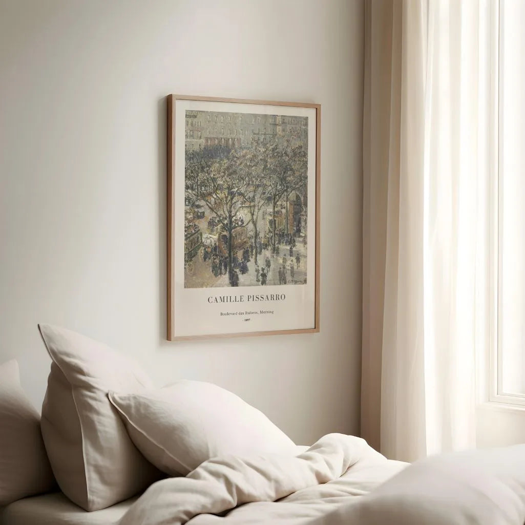 Camille Pissarro – Boulevard des Italiens, ochtend Poster