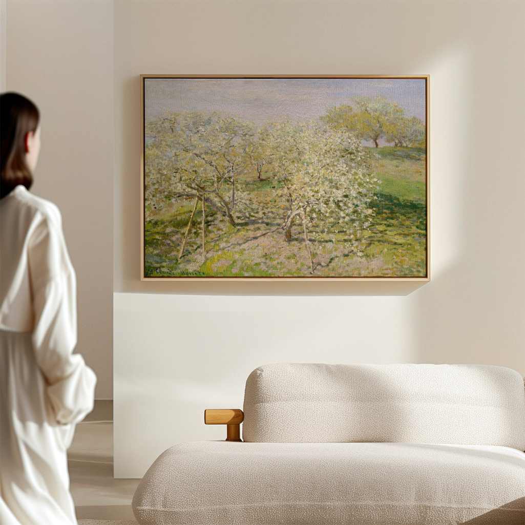 Ingelijst canvas - Lente Fruitbomen in bloei