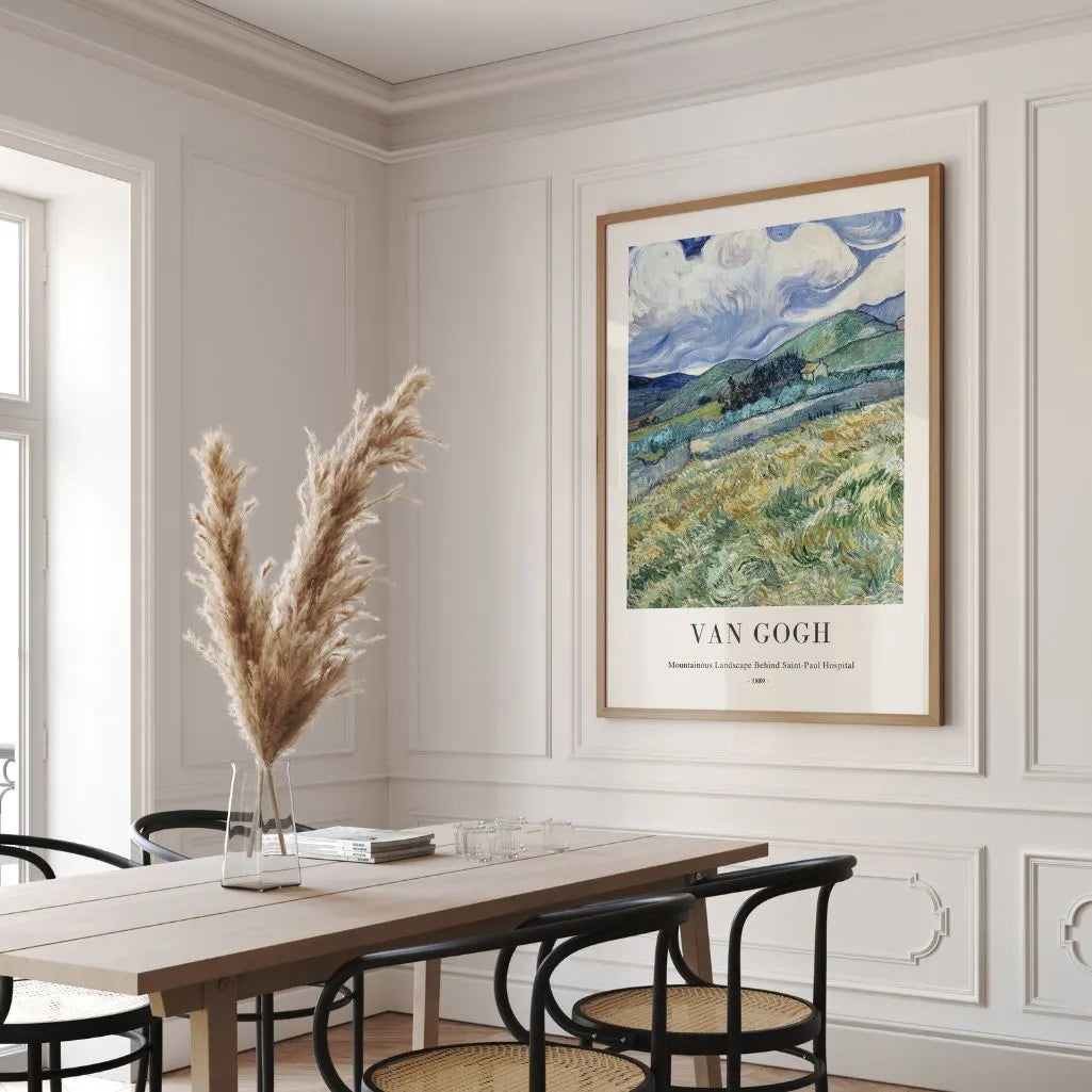 Vincent van Gogh Poster – Berglandschap achter het ziekenhuis Saint-Paul