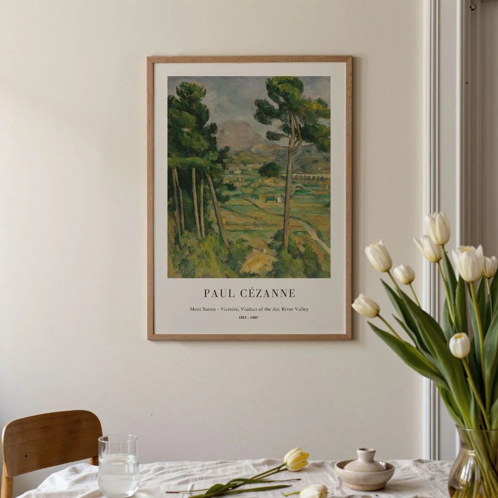 Paul Cézanne – viaduct in de vallei van de Arc Poster