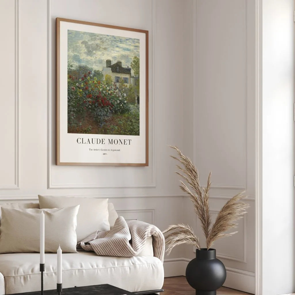 Claude Monet – De Tuin van de Kunstenaar in Argenteuil Poster