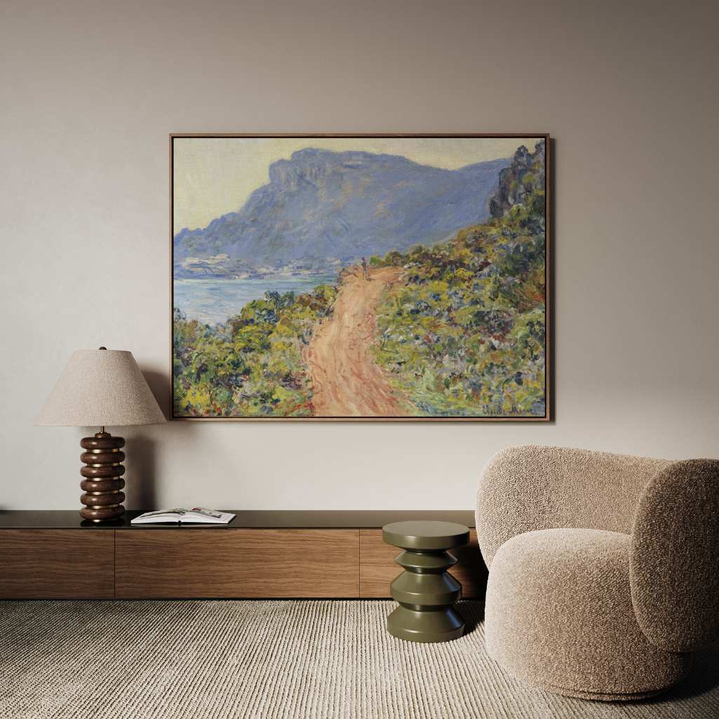 Ingelijst canvas - La Corniche bij Monaco