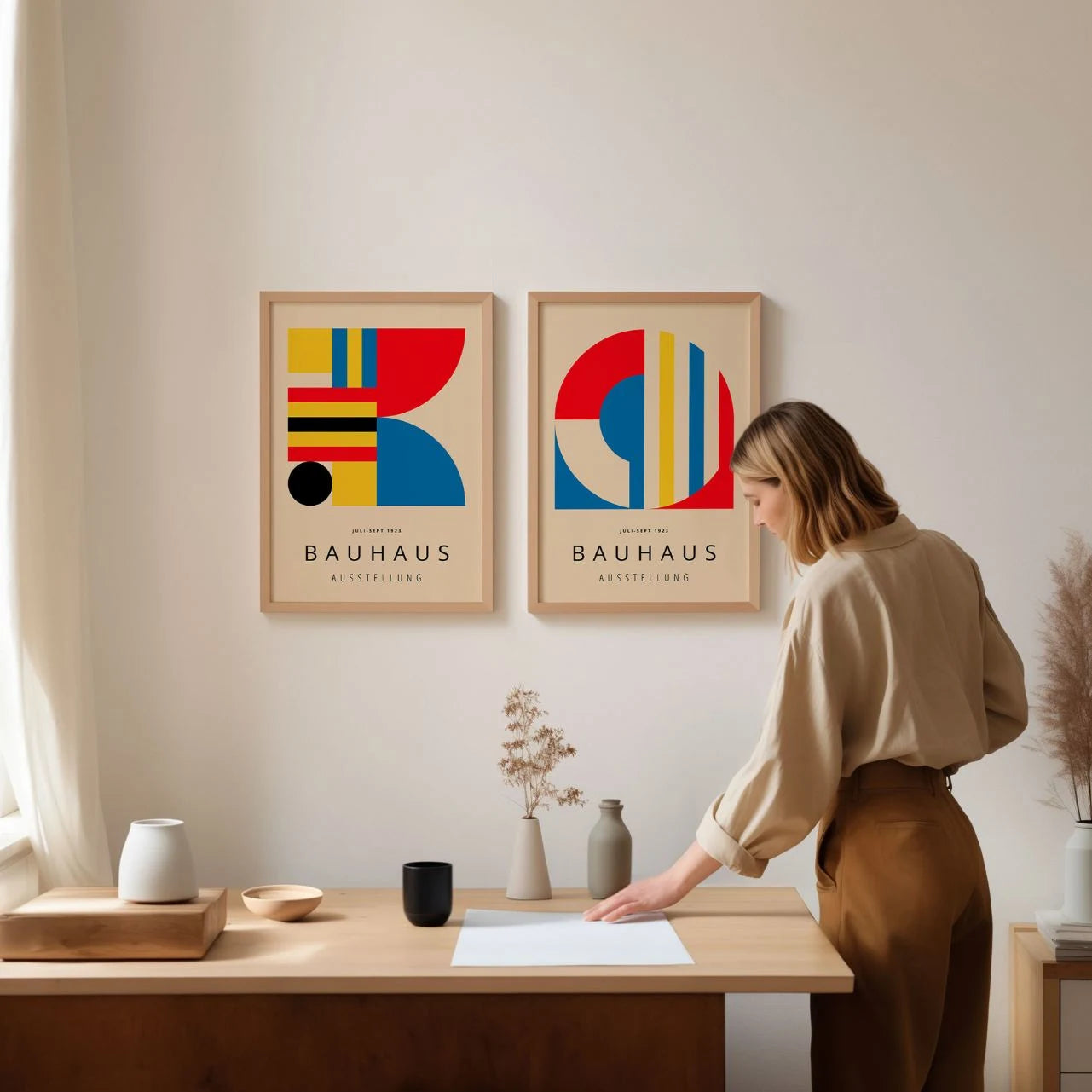 Bauhaus Primaire kleuren – Set van 2 posters