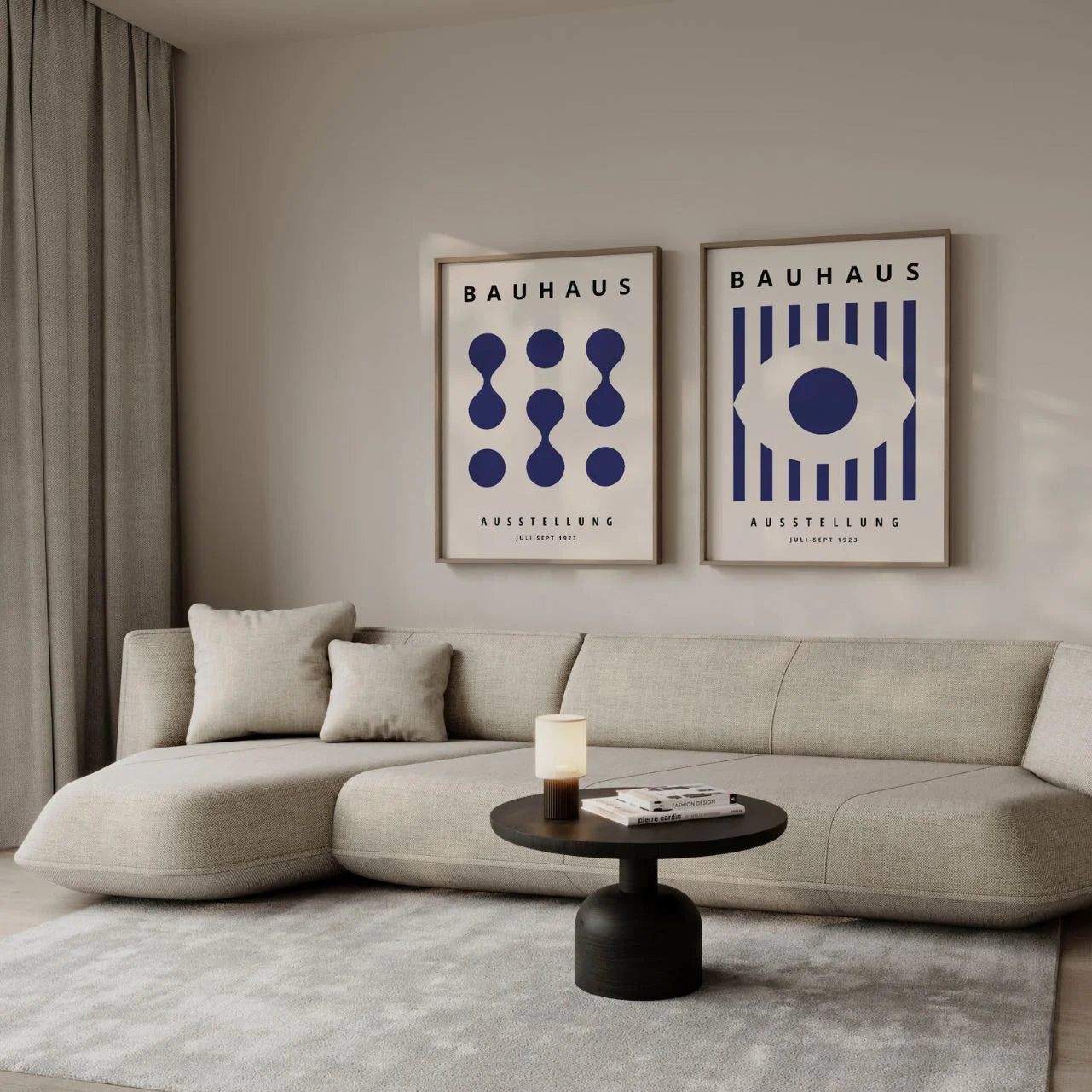 Bauhaus Diepblauw – Set van 2 posters