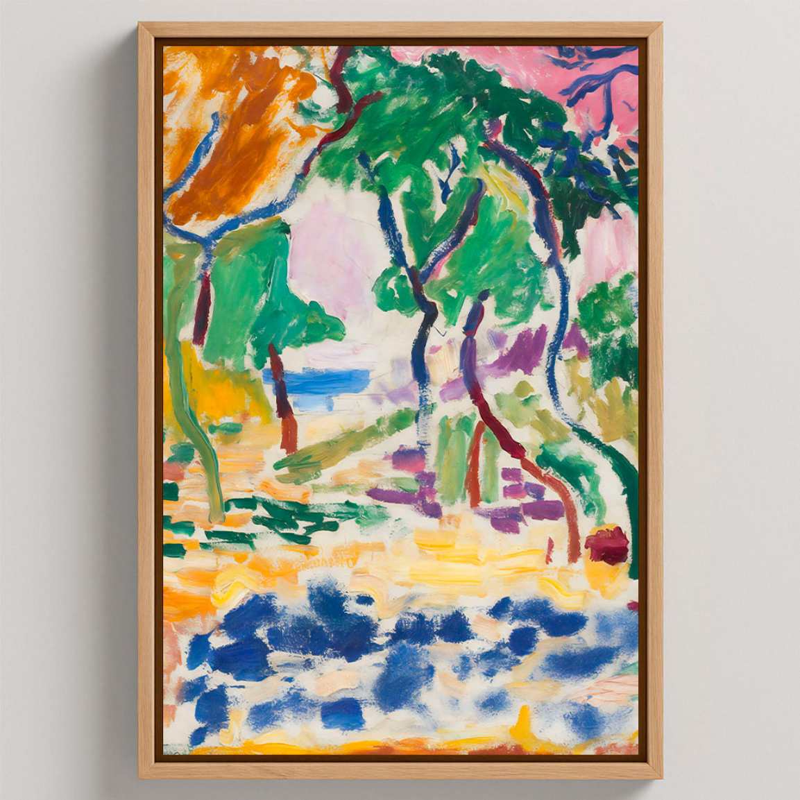 Ingelijst canvas – Landschap bij Collioure
