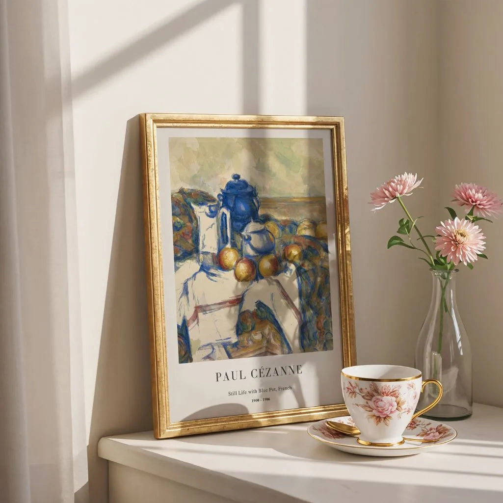 Paul Cézanne – Stilleven met blauwe pot Poster