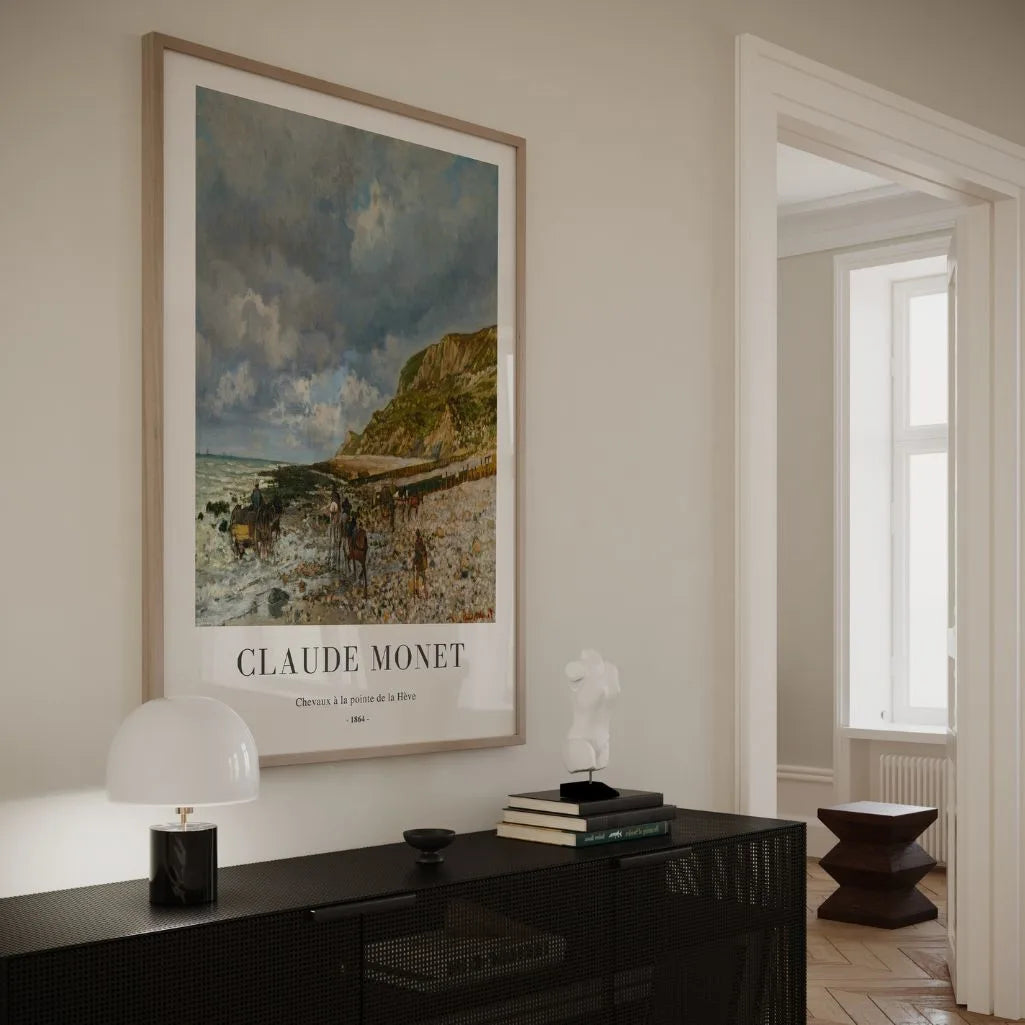 Claude Monet – Paarden bij de Pointe de la Hève Poster