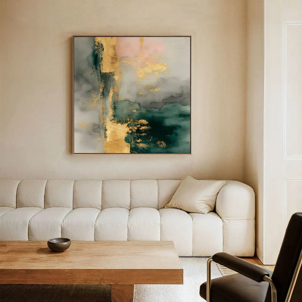 Ingelijst canvas – Gouden diepte