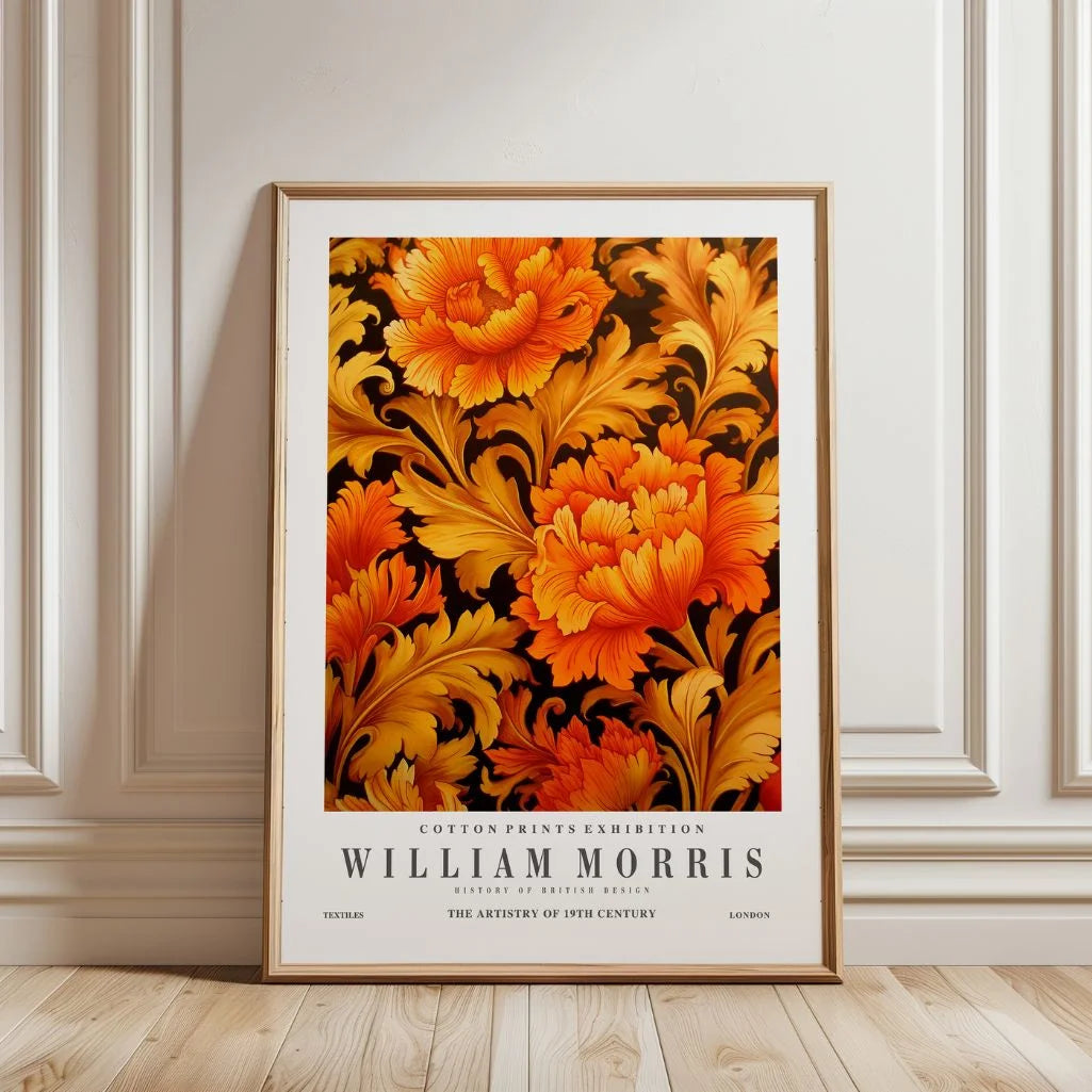 Poster – Gouden Bloemenornament
