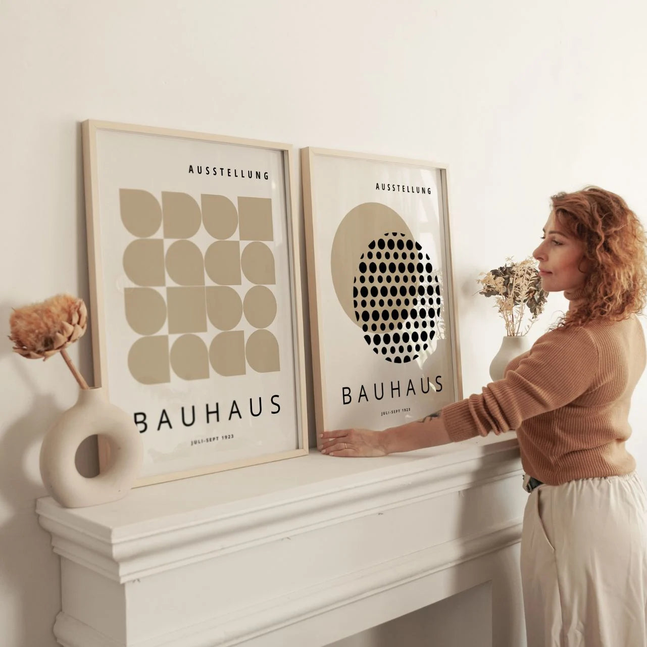 Bauhaus Lichtbeige – Set van 2 posters
